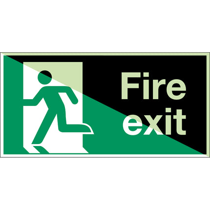 Glowinthedark safety sign