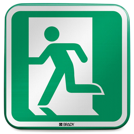 ISO Safety Sign  Emergency exit left