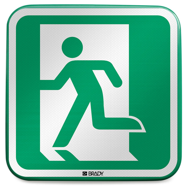 ISO Safety Sign  Emergency exit left