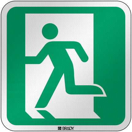 ISO Safety Sign  Emergency exit left