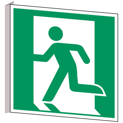 ISO Safety Sign  Emergency exit left