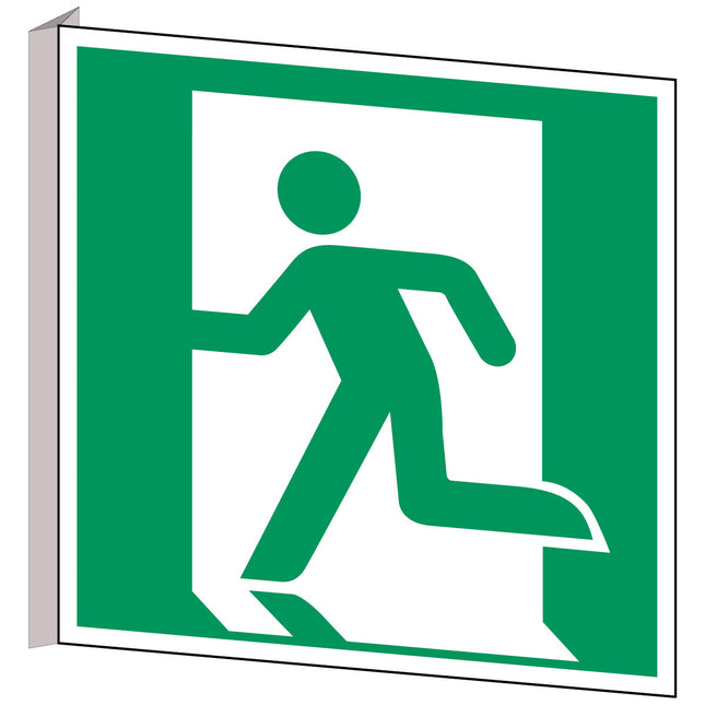 ISO Safety Sign  Emergency exit left
