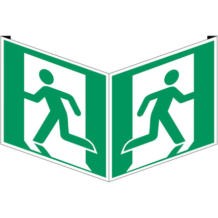 ISO Safety Sign  Emergency exit left