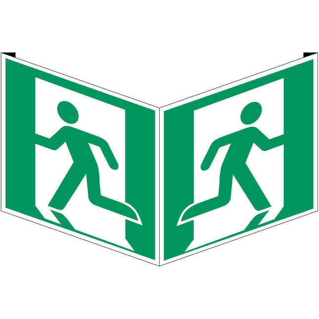 ISO Safety Sign  Emergency exit left