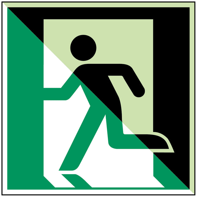 Glowinthedark safety sign