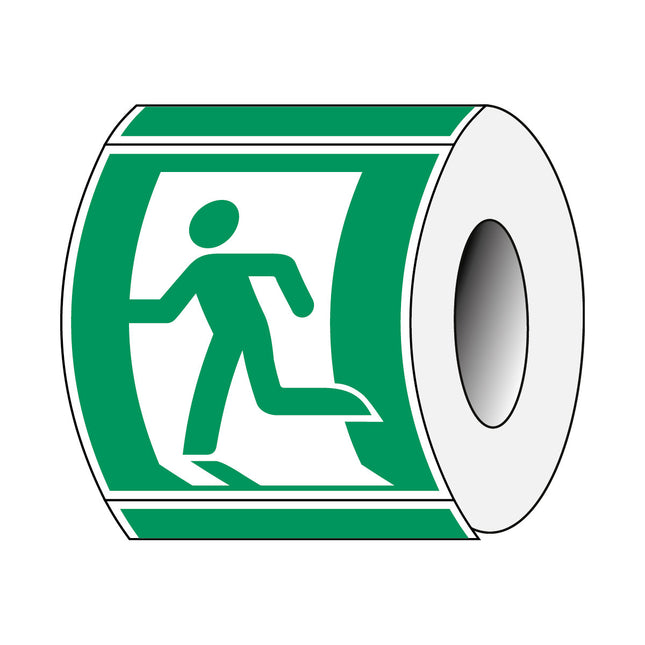 ISO Safety Sign  Emergency exit left