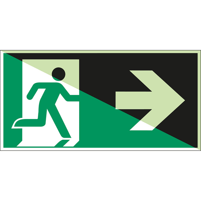 ISO Safety Sign Emergency exit right