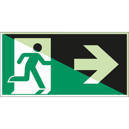 ISO Safety Sign Emergency exit right