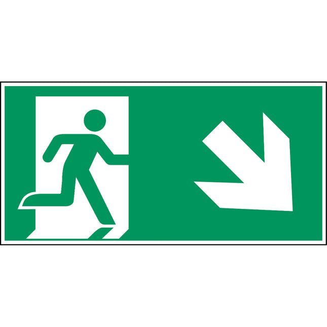 ISO Safety Sign  Emergency exit right