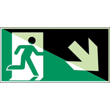 ISO Safety Sign Emergency exit right