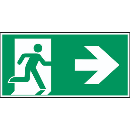 ISO Safety Sign  Emergency exit right
