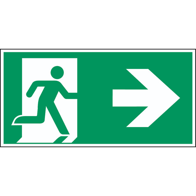 ISO Safety Sign  Emergency exit right