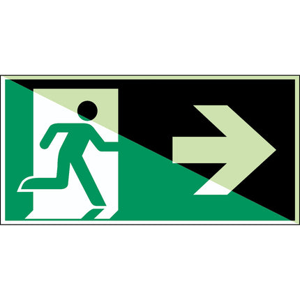 ISO Safety Sign Emergency exit right