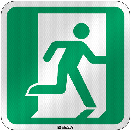 ISO Safety Sign  Emergency exit right