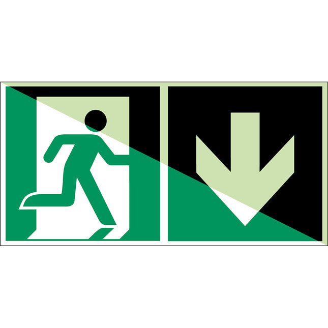 Glowinthedark safety sign