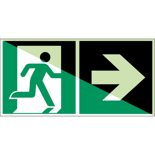 Glowinthedark safety sign