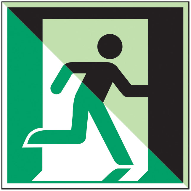 Glowinthedark safety sign