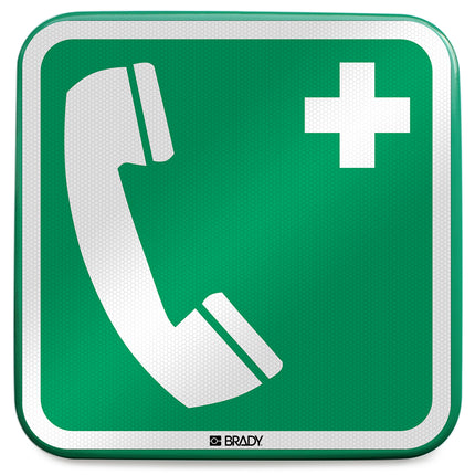 ISO Safety Sign  Emergency telephone