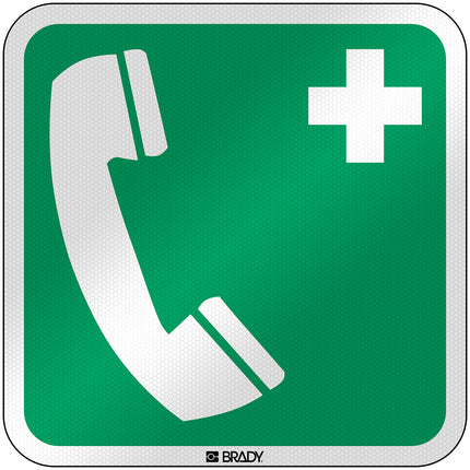 ISO Safety Sign  Emergency telephone
