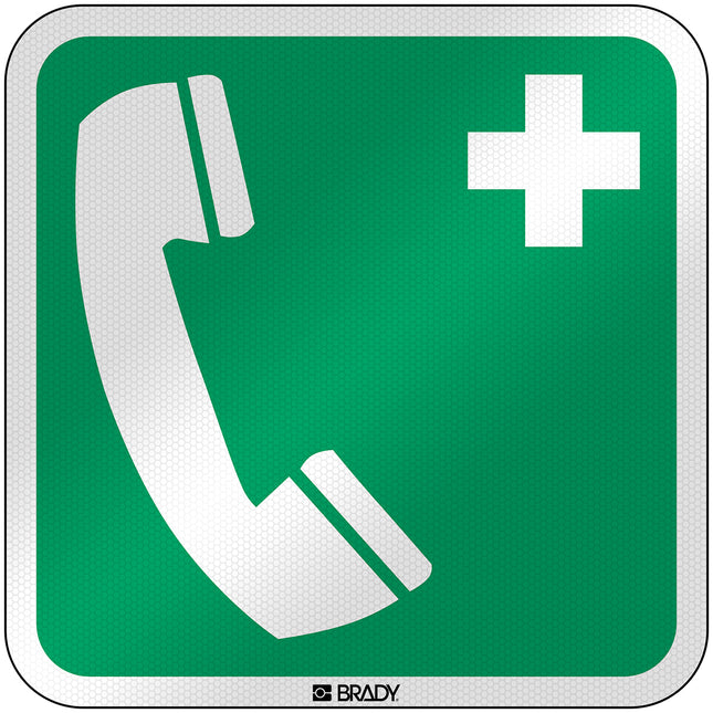 ISO Safety Sign  Emergency telephone