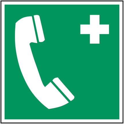 ISO Safety Sign  Emergency telephone