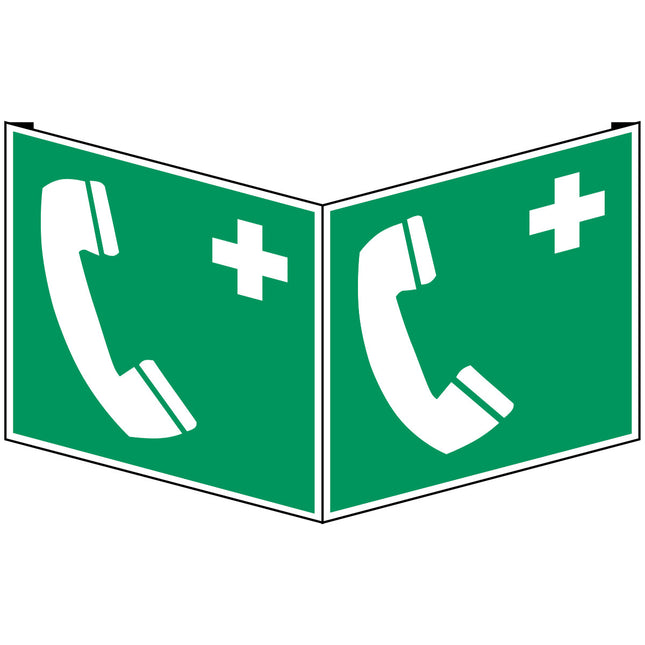 ISO Safety Sign  Emergency telephone