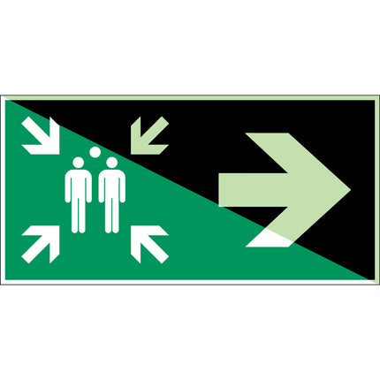 Glowinthedark safety sign