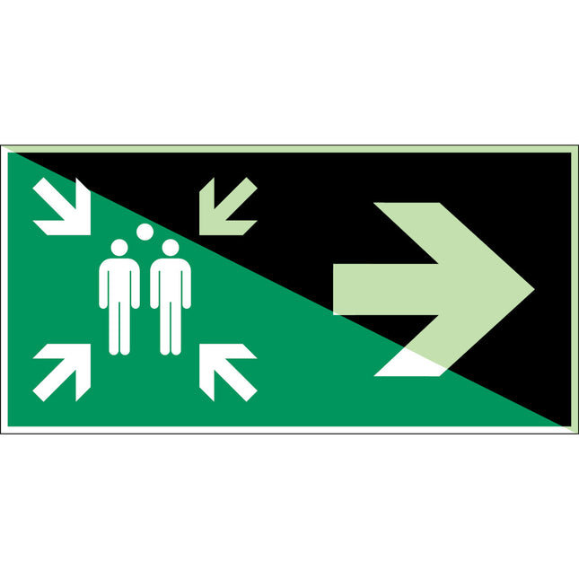 Glowinthedark safety sign