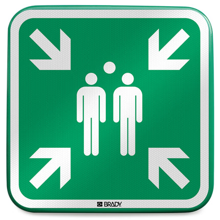ISO Safety Sign  Evacuation assembly point