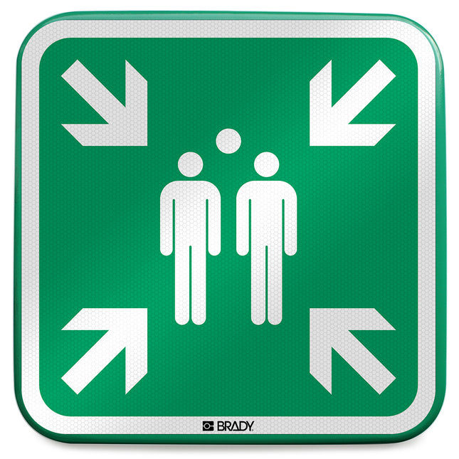 ISO Safety Sign  Evacuation assembly point
