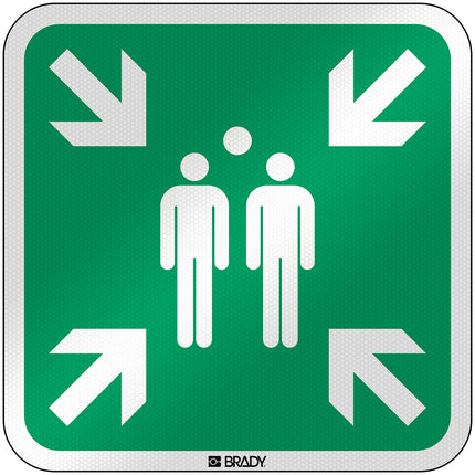 ISO Safety Sign  Evacuation assembly point