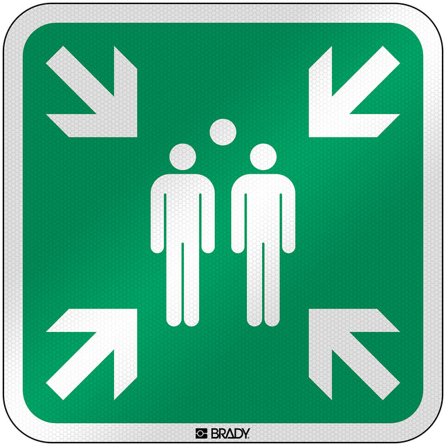 ISO Safety Sign  Evacuation assembly point