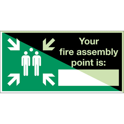 Glowinthedark safety sign