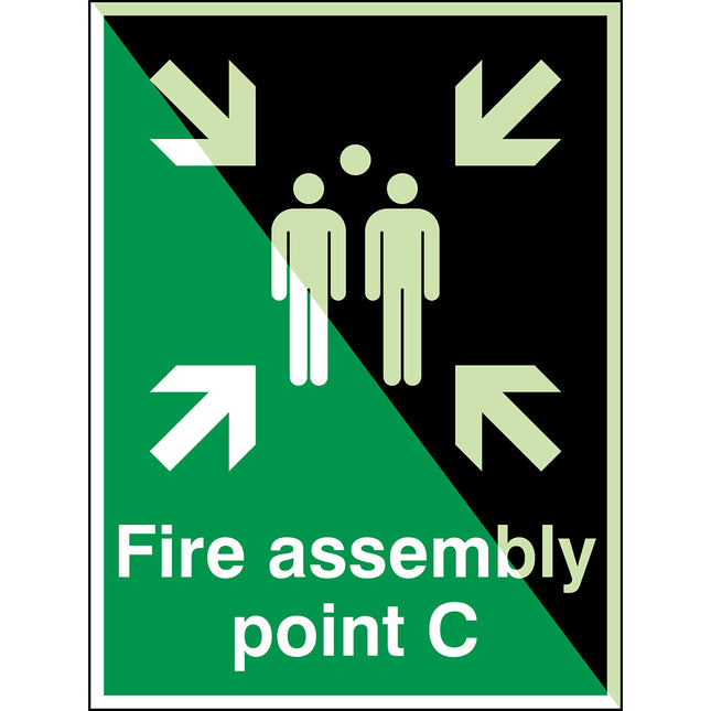 Glowinthedark safety sign