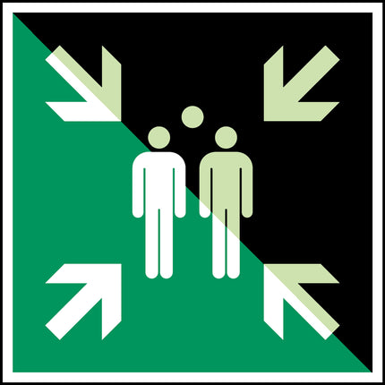 Glowinthedark safety sign