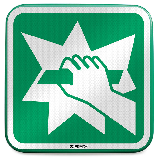 ISO Safety Sign  Break to obtain access