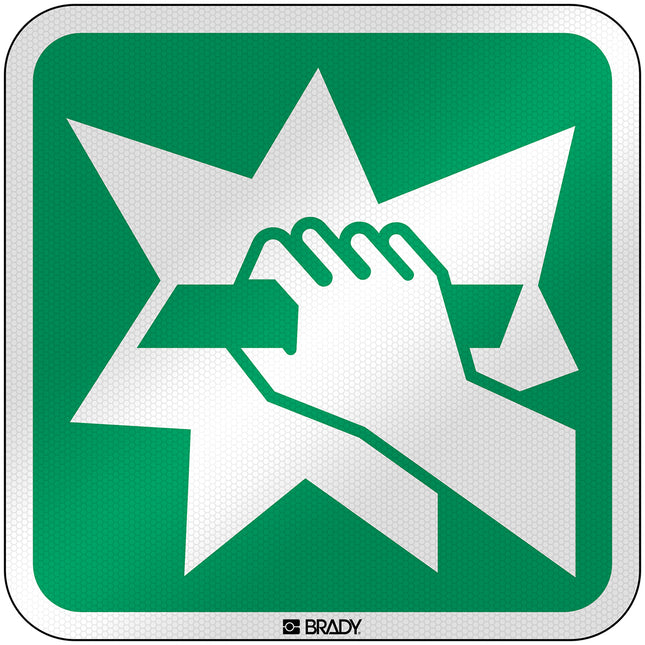 ISO Safety Sign  Break to obtain access