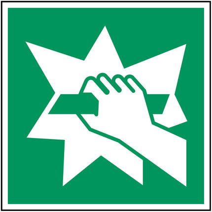 ISO Safety Sign  Break to obtain access