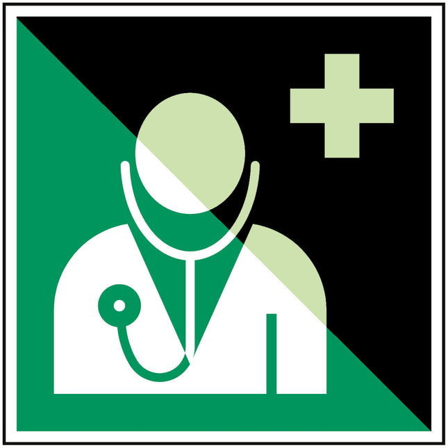 Glowinthedark safety sign