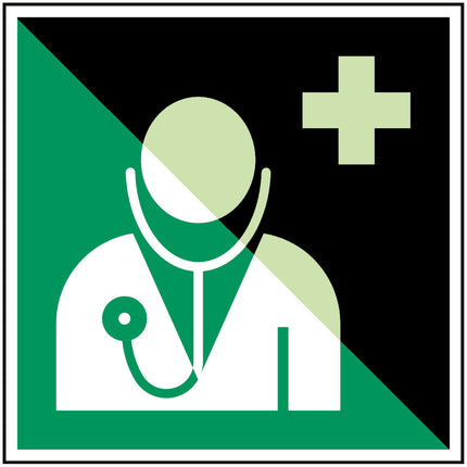 Glowinthedark safety sign