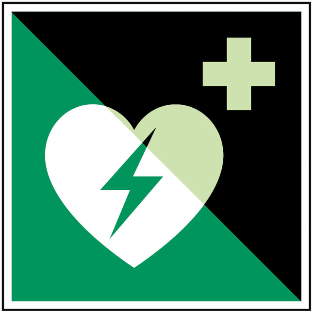 Glowinthedark safety sign