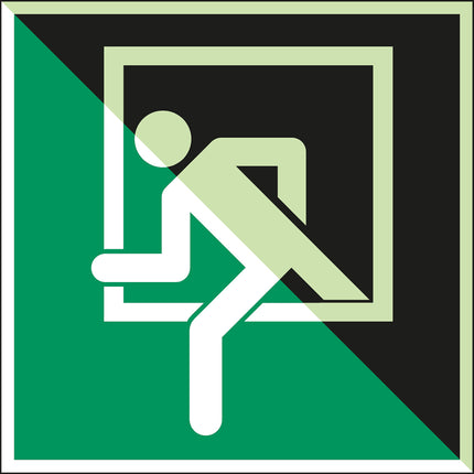 Glowinthedark safety sign