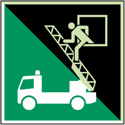 Glowinthedark safety sign
