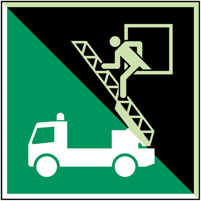 Glowinthedark safety sign