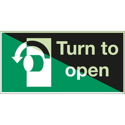 Glowinthedark safety sign