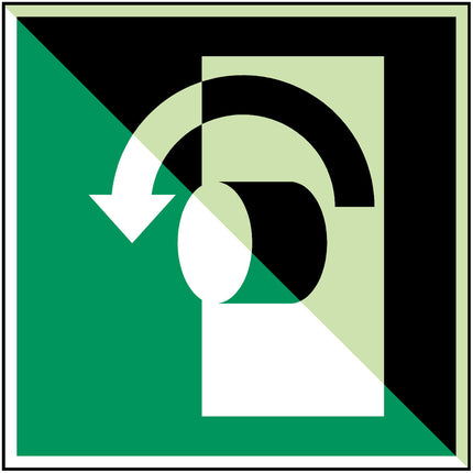 Glowinthedark safety sign