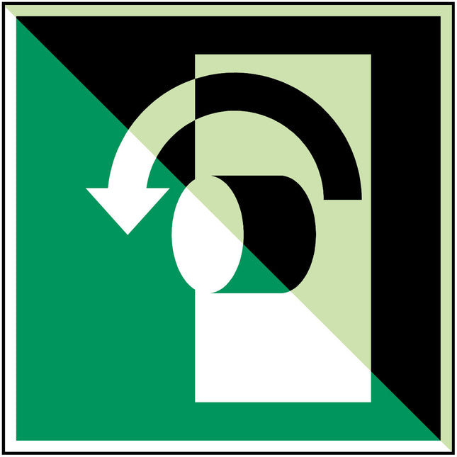Glowinthedark safety sign
