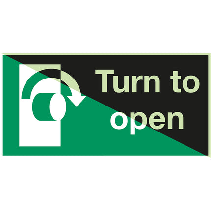 Glowinthedark safety sign