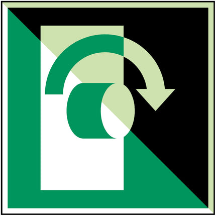 Glowinthedark safety sign