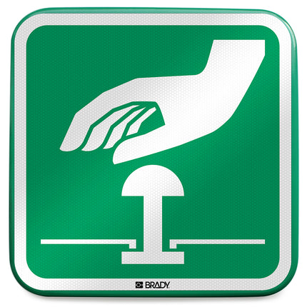 ISO Safety Sign  Emergency stop button